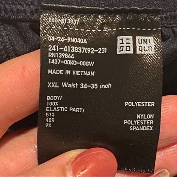 Uniqlo Activewear Drawstring Shorts Navy Blue Women's Plus XXL - Picture 2 of 6